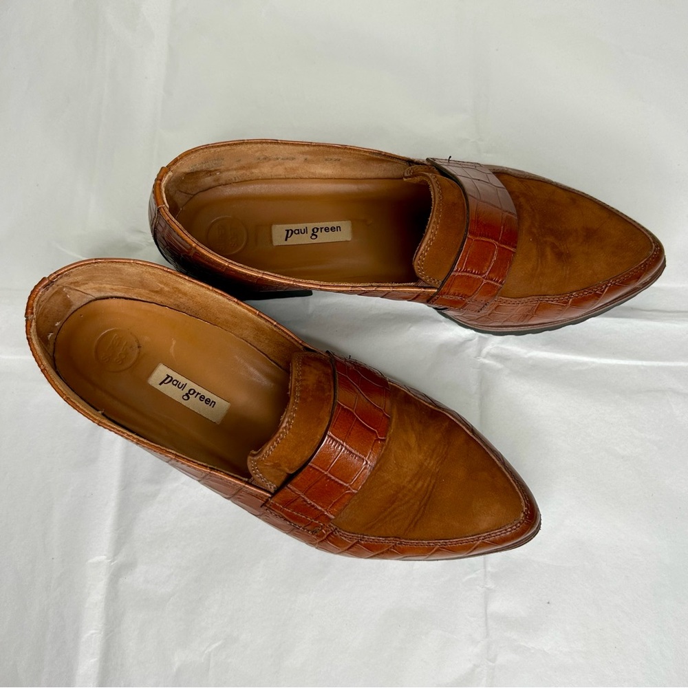 Paul Green Brown Croc Loafers